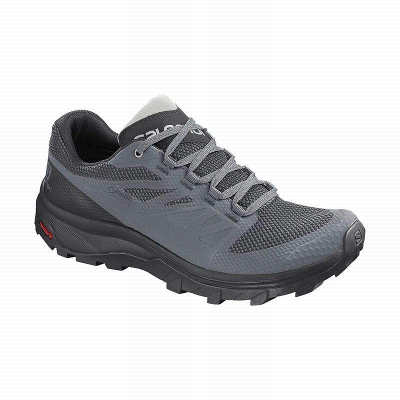 Salomon OUTLINE GORE-TEX Zapatillas Trekking Mujer - Azules Oscuro / Negras - Colombia (61594-PUIK)